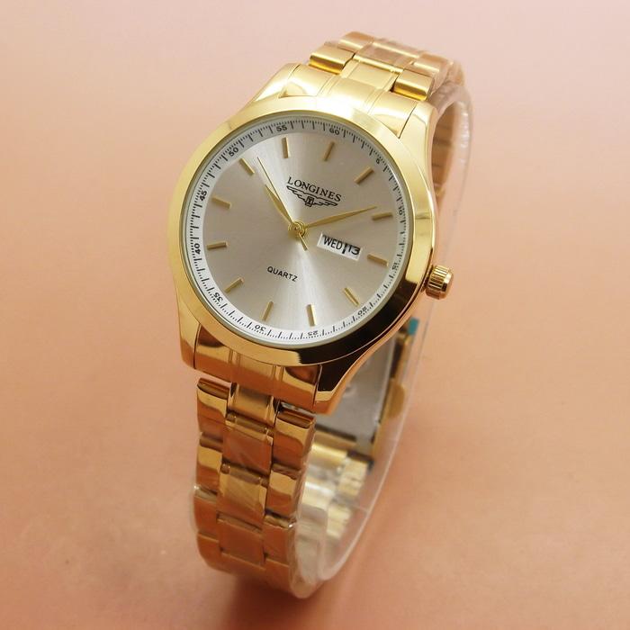 Jam Tangan Wanita Casual Longines Combi gold and white