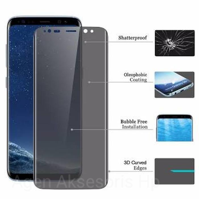 Full Curved Anti Spy Tempered Glass Samsung Galaxy S9 Plus