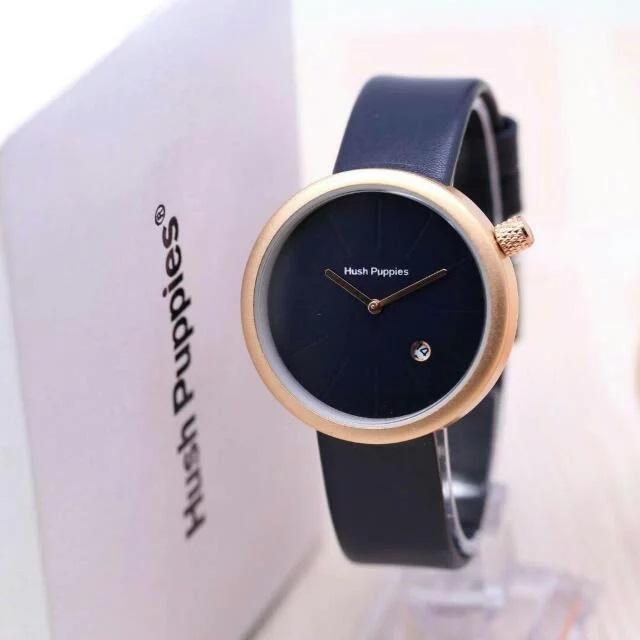 Jam Tangan Hush Puppies - Jam Tangan Wanita Hush Puppies Leather Strap Dengan Tanggal Aktif