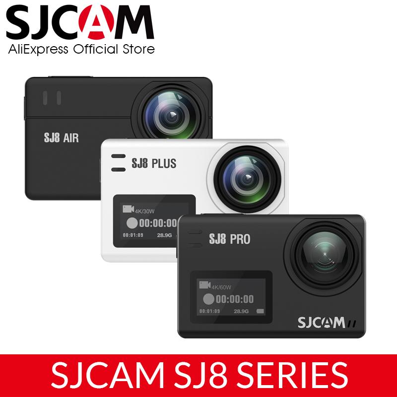 ! SJCAM SJ8 Series SJ8 Air & SJ8 Plus & SJ8 Pro 1290P 4K Action Camera WIFI Remote Control Waterproof Sports DV(Black - SJ8 Pro Full Set Box)