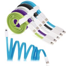 1.2M 4FT Magnet Flat USB to 8 Pin Lightning Charger Cable Data Sync Charging Cord For iPhone 5 5S 5C 6 6Plus iPod Nano 7 iPad Mini Air Black