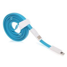 1.2M 4FT Magnet Flat USB to 8 Pin Lightning Charger Cable Data Sync Charging Cord For iPhone 5 5S 5C 6 6Plus iPod Nano 7 iPad Mini Air Blue