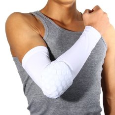 1 x Arm Elbow Pad Honeycomb Crashproof Antislip Basketball Leggings Arm Elbow Sleeve Size L (Intl)