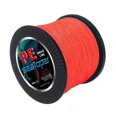1000M 40LB 0.324mm Multifilament PE Braided Fishing Line 8 Strands Super Strong Braid Fish Line (Red)