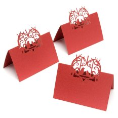 10pcs Loving Birds Laser Cut Wedding Party Table Name Place Cards Favor Decor - Intl