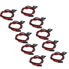 10x Computer Motherboard Power Cable Switch On/Off/Reset Button Replacement (Red) - Intl