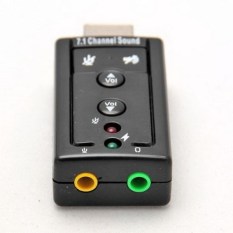 12Mbps USB 2.0 Virtual 7.1-Channel CH 3D Audio Sound Card Adapter- INTL