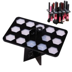 14 Large Makeup Brush Organizer Holder Collapsible Air Drying Organizing Tower Tree Rack Cosmetic Tool Black (Intl)
