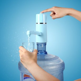 Portable Wireless Rechargeable Bottle Drinking Water Electrical Pump (Blue) - intl  