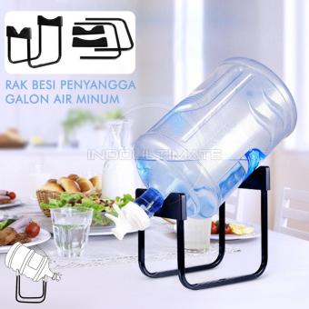 Ultimate Rak dudukan Penyangga Galon Air minum / Gallon Water Bottle Dispenser Stand Black Stainless Steel Rack GL-01  
