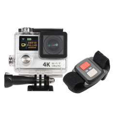 2 Inch Dual Screen LCD Ultra HD Wifi Sports Action Camera 4K 15fps1080P 60fps 12MP 170° Wide-angle for HDMI Output Waterproof 30m CamCar DVR FPV (Silver) - Intl