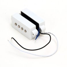 2*white Noiseless Pickup Set For Precision P Bass Set 4 String Hum (Intl)