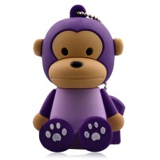 16GB Cartoon Animal Monkey Shape Gift USB Flash Drive USB Flash Disk Pen Drive Memory Stick Purple Color