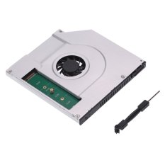 2nd SATA SSD HDD Hard Drive Caddy Adapter 6.0 Gbps with a Cooling Fan for Lenovo Asus HP Dell ACER Laptop with 9.5mm CD/DVD-ROM
