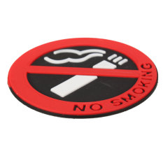 5pcs Rubber NO SMOKING Sign Warning Logo Car Taxi Door Decal Badge Wall Sticker