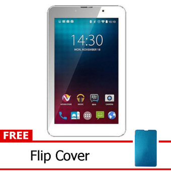 Advan Vandroid i7 4G LTE RAM 2GB - White + Free Flipcover Biru  