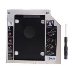 Aluminum 2.5 inch SATA to SATA 2nd HDD Caddy for 9.5mm Universal CD/DVD-ROM