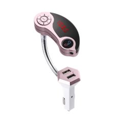 Babanesia Bluetooth Car Kit Handsfree MP3 Player and Mobile Charger with LED Display GT86 - Pink