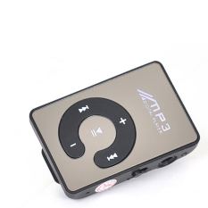 Best Mp3 C-Logo MP3 Player TF card with Small Clip Silver - Hitam