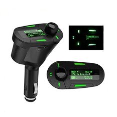 Car Kit Bluetooth Hands-free FM Transmitter Modulator SD MP3 Player USB Charger Green