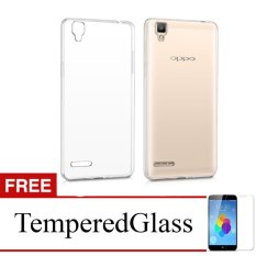 Case for Oppo Find 5 Mini / R827 - Clear + Gratis Tempered Glass - Ultra Thin Soft Case