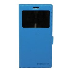 Excellence Flip Cover Shell View Oppo Find 7 X9006 Biru