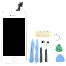 Full Set LCD Screen Replacement Digitizer Assembly Display TouchPanel (White) for iPhone 5C + Free Repair Tool Kits