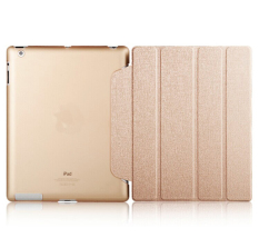 GETEK Ultra Slim Magnetic Leather Smart Cover Case Stand Cover for Apple iPad 2/3/4 (Gold)
