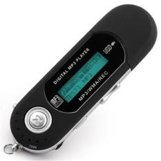 JinGle USB MP3 Music Player Digital LCD Screen Support 8/16/32GB Voice Record TF Card (Black)