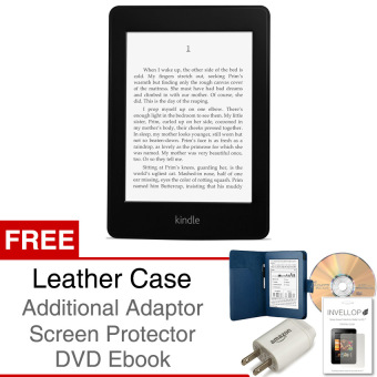 Kindle Paperwhite 4GB 300 ppi Ebook Reader Amazon Non Ads + Case +
Screen Protector + Adaptor