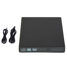 niceEshop USB 2.0 External CD/DVD-RW Burner&Drive&Writer for Desktop & Laptop (Black)