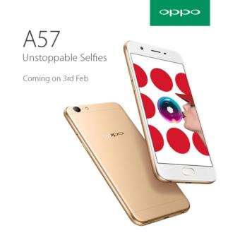 OPPO A57 NEW - GOLD [Ram 3GB 32GB ] Free Power Bank