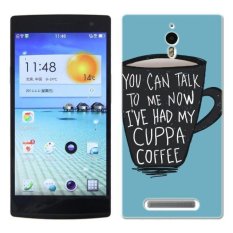 PC Plastic cuppa coffee Case for OPPO FIND7 blue and black