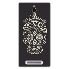 PC Plastic skull flowers drawing Case for OPPO FIND7 multicolor