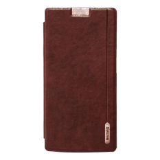 Remax Fashion Leather Case Flipcover / Flipcase Untuk Oppo Find 7 - Coklat