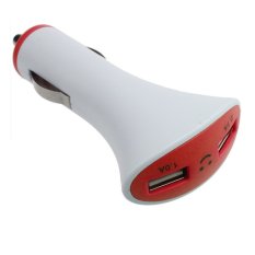 S & F Automotive Sector Car Charger Universal Dual USB Ports Color Smile Red