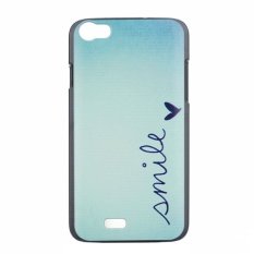 Smile Pattern Colored Drawing PC Protective Case for Wiko Lenny (Green)