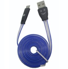 Taff Colorful Smiling Face Charging SYNC Data Micro USB Cable 1m - Hitam