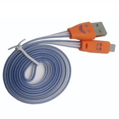 Taff Colorful Smiling Face Charging SYNC Data Micro USB Cable 1m - Orange
