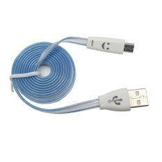 Taff Colorful Smiling Face Charging SYNC Data Micro USB Cable 1m - Putih