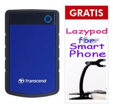 Transcend Harddisk Eksternal Antishock StoreJet 25H3B - 1TB - Biru - Free LazyPod