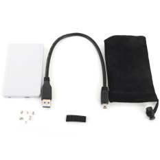 U3-113-WH 1.8 inch Micro SATA 16pin SSD to USB 3.0 External Hard Disk Enclosure for PC Mac (White)