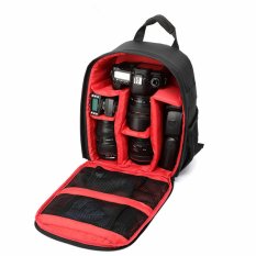 2016 New DSLR Camera Bag Backpack For Canon SX50 SX60 6D 70D 60D 100D 500D 550D 600D 650D 700D 1100D (Black with Red) (Intl)