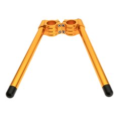 2x CNC 37mm Clip On Handlebar Handle Bar Grip For Kawasaki Ninja 250R EX250J SE (Gold)- Intl