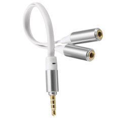 3.5mm Male to 2 Dual Female Jack Splitter Headphone Y Audio Adapter Cable for iPod, iPhone, Mp3, Mp4 (Intl)