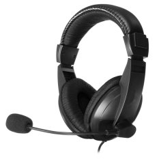 3.5mm Stereo Headphone Earphone Headset w/Mic Volume Control For Phone/Tablet/PC Black (Intl)