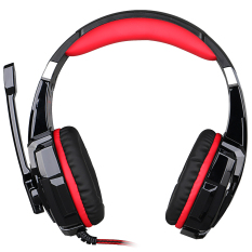 3.5mm Stereo Music Game Gaming Headset Headband Headphone With Microphone for PC (Red) (Intl)
