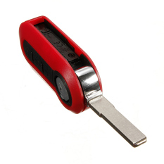 3 Button Remote Flip Key Shell Blade For Fiat 500 Panda Brava Stilo (Red) (Intl)