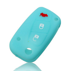 3 buttons Luminous Silicone car key case cover for FIAT Panda Stilo Punto Doblo Grande Bravo 500 Ducato Minibus 3 keychain Green luminous (Intl)