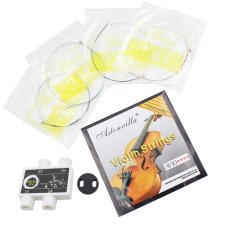 3-in-1 Violin Set of Strings Rubber Mute Pitch Pipe G D E A 4 Notes Accessory Kit (Intl)